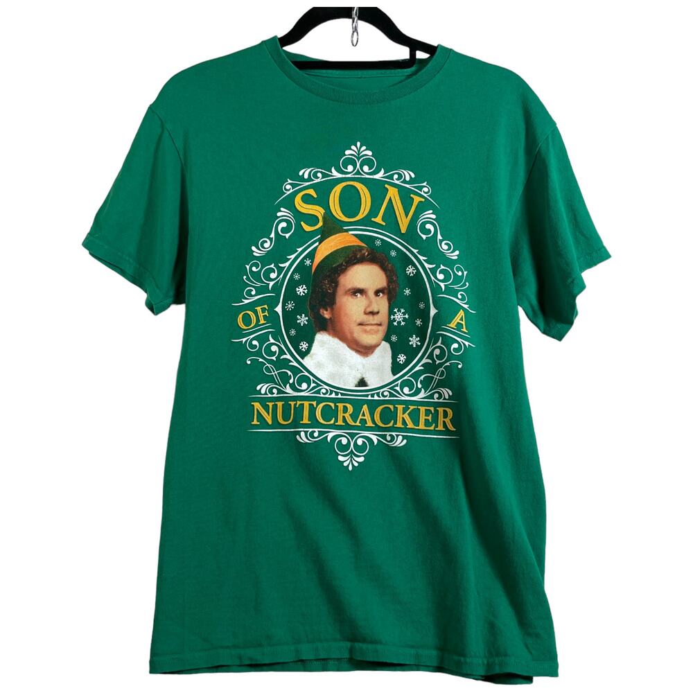 ELF Movie Buddy T-Shirt Tee Holiday Christmas 'Son of a Nutcracker' Green Medium